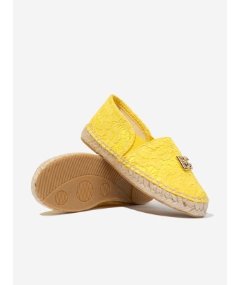 Dolce & Gabbana Girls Logo Espadrilles in Yellow de votre