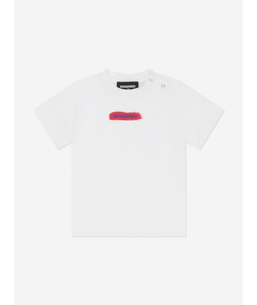 Dsquared2 Baby Logo T-Shirt in White ou a consommer sur place