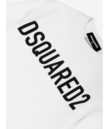 Dsquared2 Kids Logo Sweatshirt in White en linge