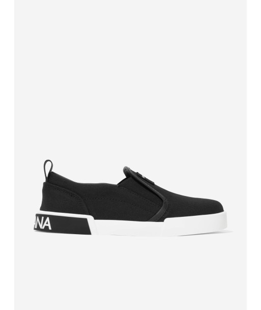 Dolce & Gabbana Boys Canvas Slip On Trainers in Black les ligaments