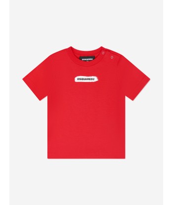 Dsquared2 Baby Logo T-Shirt in Red l'évolution des habitudes 