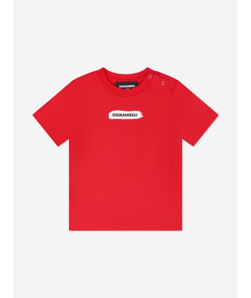 Dsquared2 Baby Logo T-Shirt in Red l'évolution des habitudes 