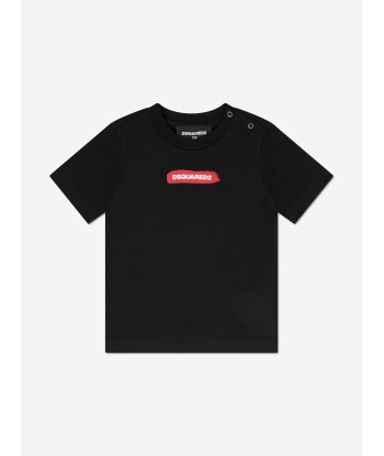 Dsquared2 Baby Logo T-Shirt in Black Faites des économies