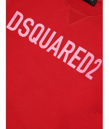 Dsquared2 Kids Logo Sweatshirt in Red Amélioration de cerveau avec