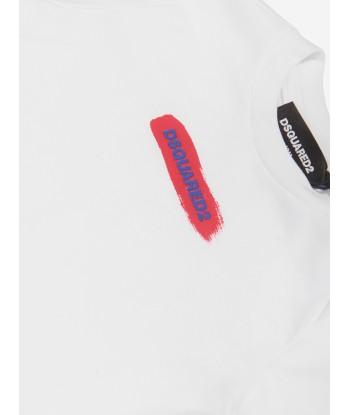 Dsquared2 Baby Logo T-Shirt in White ou a consommer sur place