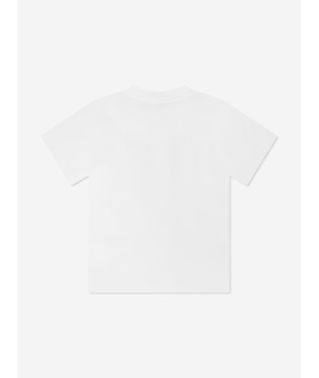 Dsquared2 Baby Multi Logo T-Shirt in White pas cher