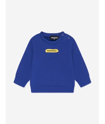 Dsquared2 Baby Logo Sweatshirtin Blue livraison et retour toujours gratuits