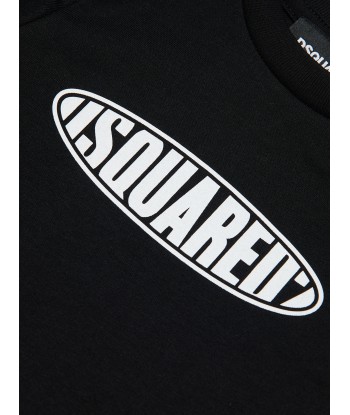 Dsquared2 Baby Rounded Logo T-Shirt in Black destockage