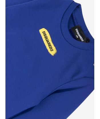 Dsquared2 Baby Logo Sweatshirtin Blue livraison et retour toujours gratuits