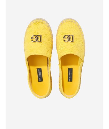 Dolce & Gabbana Girls Logo Espadrilles in Yellow de votre