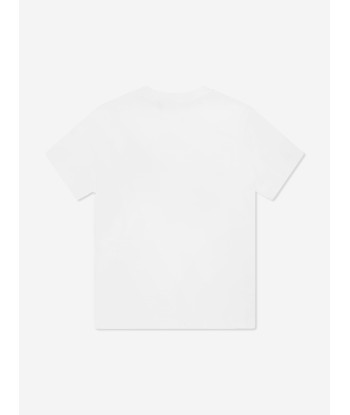 Dsquared2 Kids Colourful Logo T-Shirt in White de pas cher