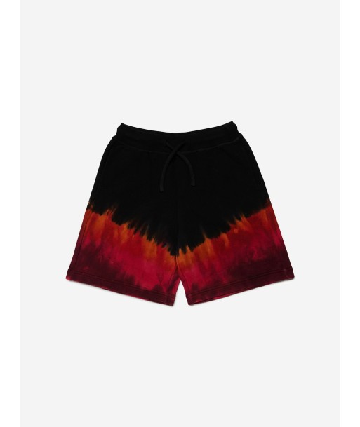 Dsquared2 Boys Tie-Dye Logo Shorts in Black en stock