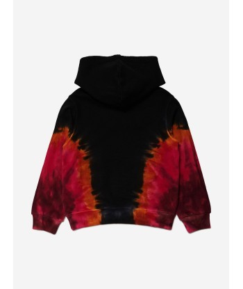 Dsquared2 Boys Tie-Dye Logo Hoodie in Black de pas cher