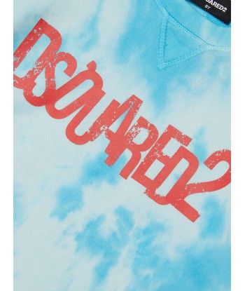 Dsquared2 Kids Tie-Dye Logo Sweatshirt in Blue En savoir plus