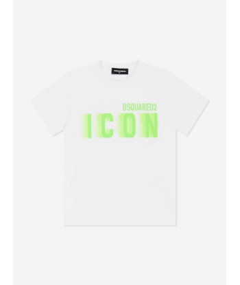 Dsquared2 Kids Icon Logo T-Shirt in White Pour