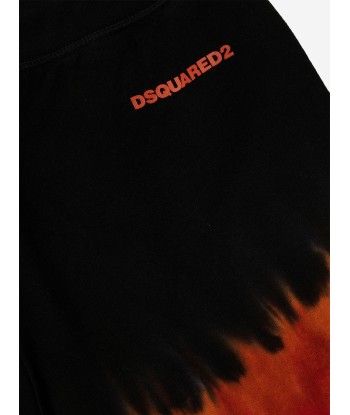 Dsquared2 Boys Tie-Dye Logo Shorts in Black en stock