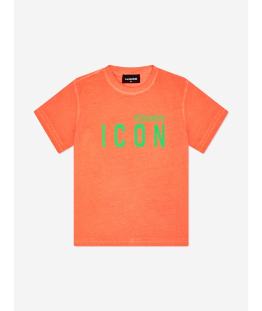 Dsquared2 Kids Icon Logo T-Shirt in Orange Véritable concentré