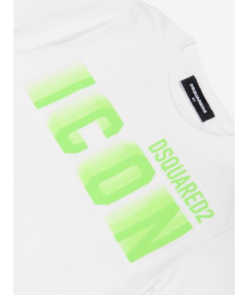 Dsquared2 Kids Icon Logo T-Shirt in White Pour