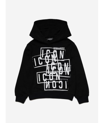 Dsquared2 Kids Multi Icon Logo Hoodie in Black 50-70% off 