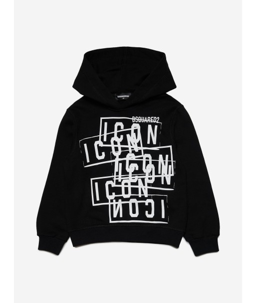 Dsquared2 Kids Multi Icon Logo Hoodie in Black 50-70% off 