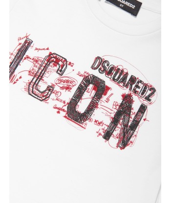 Dsquared2 Kids Icon Logo T-Shirt in White offre 