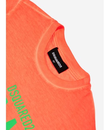 Dsquared2 Kids Icon Logo T-Shirt in Orange Véritable concentré