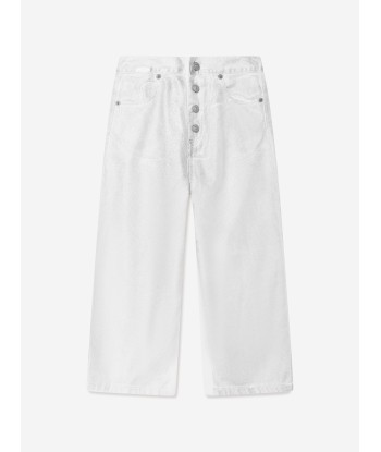 MM6 Maison Margiela Kids Metallic Effect Jeans in Silver chez Cornerstreet bien 