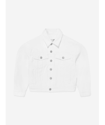 MM6 Maison Margiela Kids Denim Jacket in Ivory Comparez plus de prix