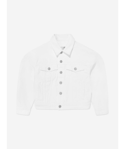 MM6 Maison Margiela Kids Denim Jacket in Ivory Comparez plus de prix