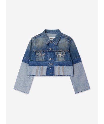 MM6 Maison Margiela Kids Re-Cut Shaded Denim Jacket in Blue 2 - 3 jours ouvrés.