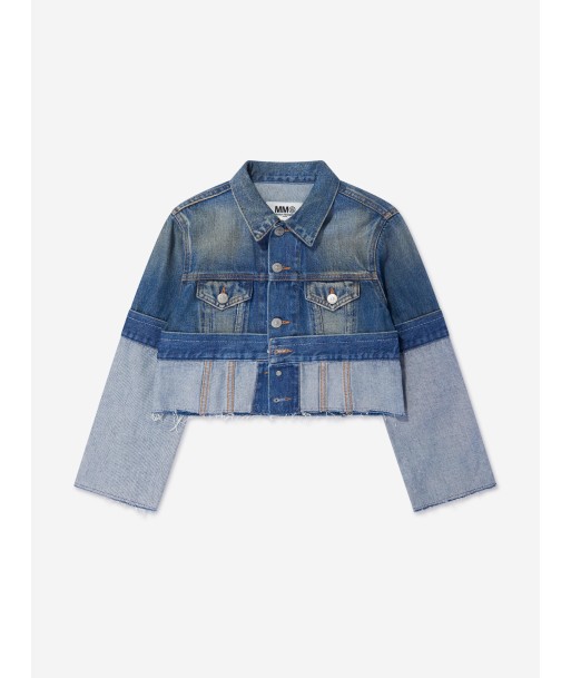 MM6 Maison Margiela Kids Re-Cut Shaded Denim Jacket in Blue 2 - 3 jours ouvrés.