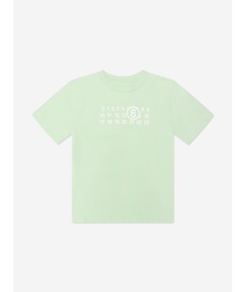 MM6 Maison Margiela Kids Logo T-Shirt in Green acheter