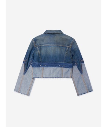 MM6 Maison Margiela Kids Re-Cut Shaded Denim Jacket in Blue 2 - 3 jours ouvrés.