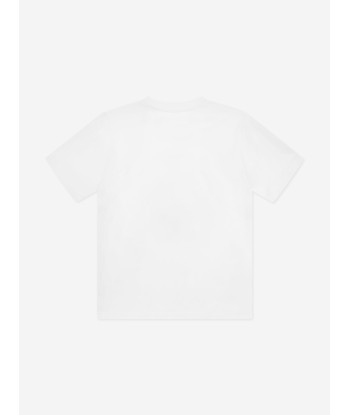 MM6 Maison Margiela Kids 6 Logo T-Shirt in White de votre