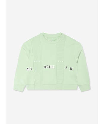 MM6 Maison Margiela Kids Logo Sweatshirt in Green votre