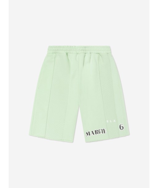 MM6 Maison Margiela Kids Logo Shorts in Green Amélioration de cerveau avec