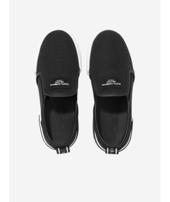 Dolce & Gabbana Boys Canvas Slip On Trainers in Black les ligaments