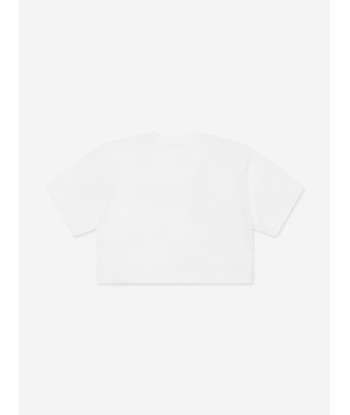 MM6 Maison Margiela Kids Logo T-Shirt in White ou a consommer sur place