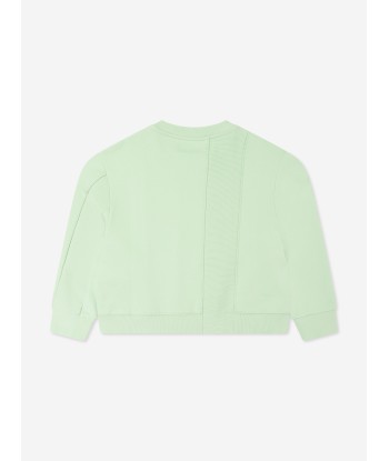 MM6 Maison Margiela Kids Logo Sweatshirt in Green votre