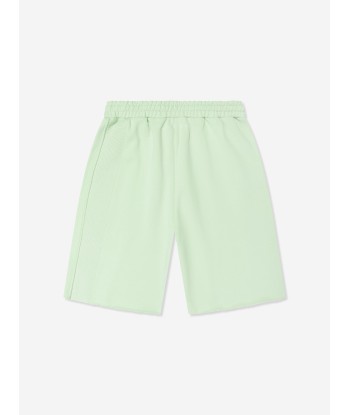 MM6 Maison Margiela Kids Logo Shorts in Green Amélioration de cerveau avec