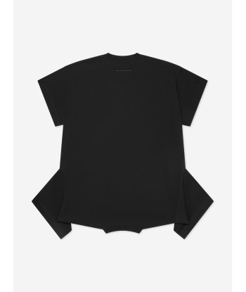 MM6 Maison Margiela Girls Asymmetric T-Shirt Dress in Black votre