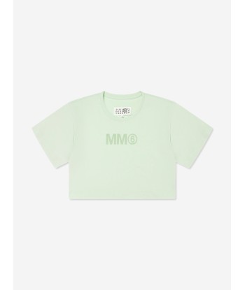 MM6 Maison Margiela Kids Logo T-Shirt in Green Jusqu'à 80% De Réduction