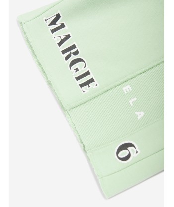 MM6 Maison Margiela Kids Logo Shorts in Green Amélioration de cerveau avec