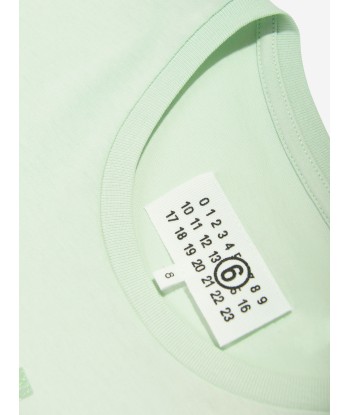 MM6 Maison Margiela Kids Logo T-Shirt in Green Jusqu'à 80% De Réduction