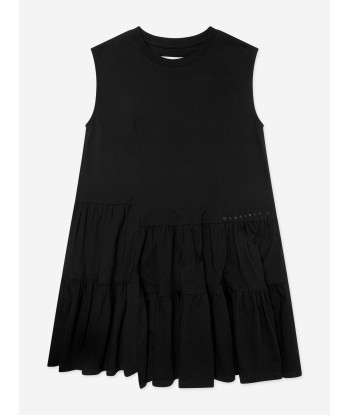 MM6 Maison Margiela Girls Sleeveless Jersey Dress in Black Amélioration de cerveau avec