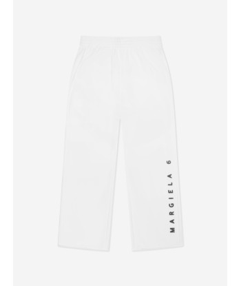 MM6 Maison Margiela Kids Wide Leg Joggers in White commande en ligne