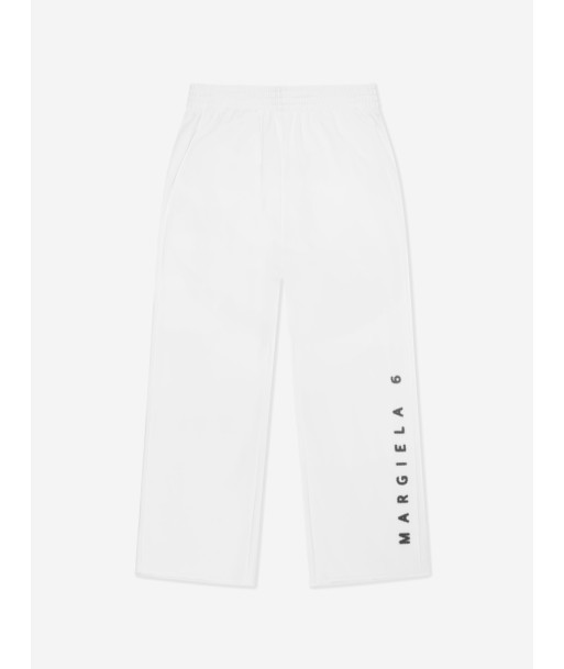 MM6 Maison Margiela Kids Wide Leg Joggers in White commande en ligne