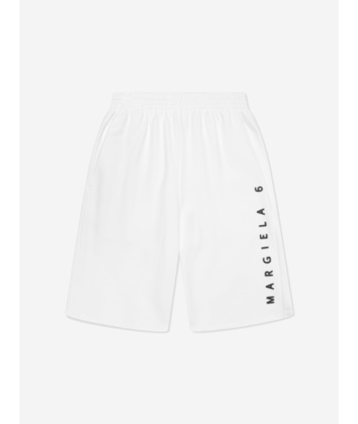 MM6 Maison Margiela Kids Logo Shorts in White Jusqu'à 80% De Réduction