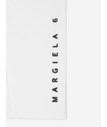 MM6 Maison Margiela Kids Wide Leg Joggers in White commande en ligne