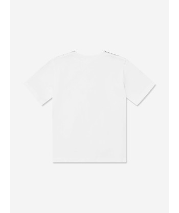 MM6 Maison Margiela Kids Metallic Effect T-Shirt in White de pas cher